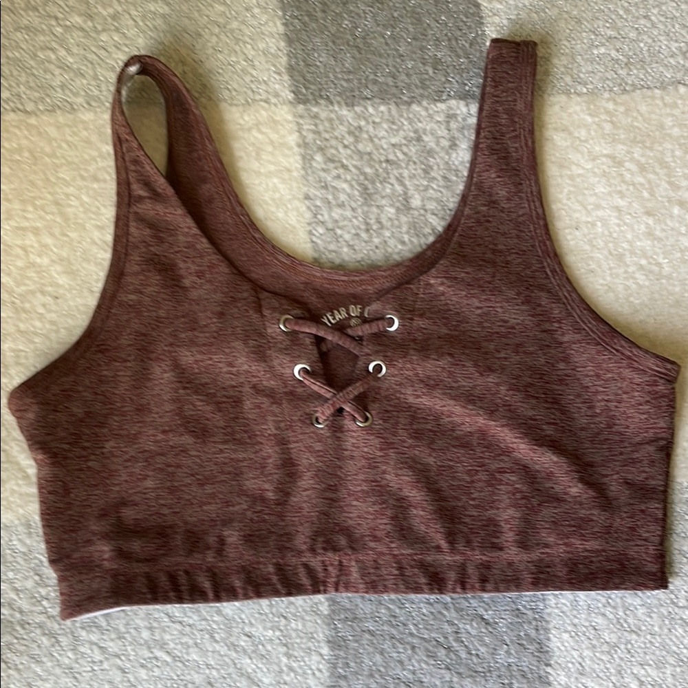 Year of Ours Set- Football Bra & Biker Shorts - Picture 5 of 11